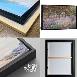 Irises in Monet's Garden, 1900 by Claude Monet - Large Canvas Art Wall Decor Painting Print Framed -24" x 36"