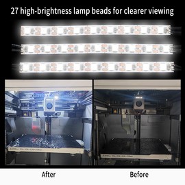 TEWIRROW 3D Printer Premium LED Light Strip Kit for Bambu Lab X1 Series X1C/X1E Waterproof and Energy-Saving LED Light Bar 24V