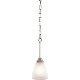 Kichler 43640NI, Jolie Mini Cone Pendant, 1 Light, 75 Total Watts, Brushed Nickel