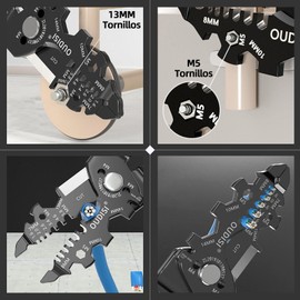PEIONO 25 en 1 Pelacables Automática, Pinzas Electricista, Diseño de Trabajo que Ahorra Mano de Obra, Materiales de Primera Calidad, Más engranajes.