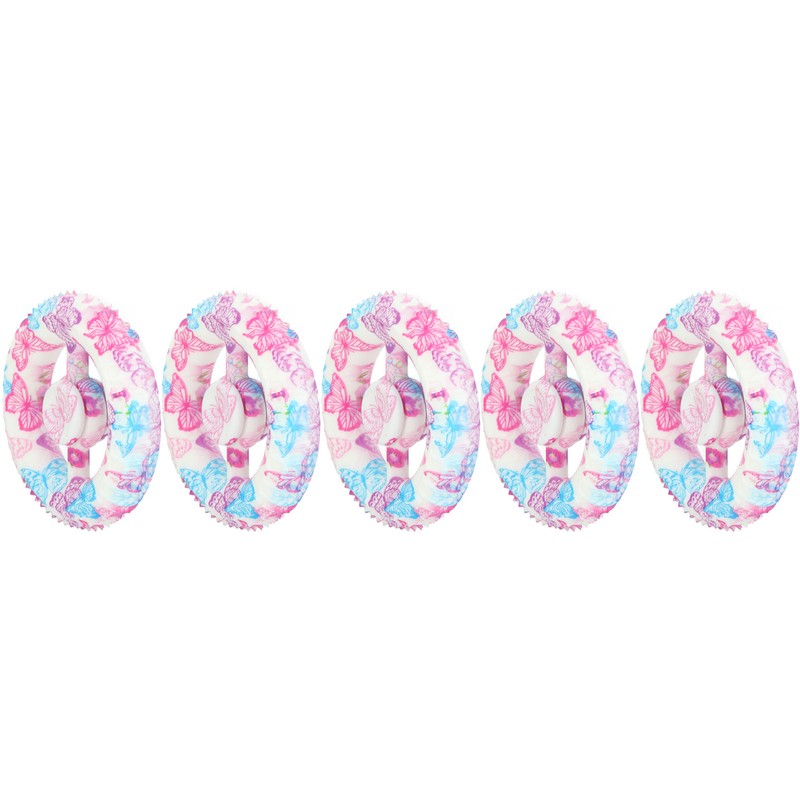5PCS Round Hand Grip Ring Printed Silicone Fidget Toy Finger