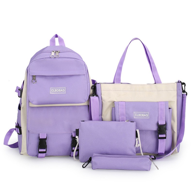 Four-piece Set Backpack Large Capacity Trendy Casual Bag Backpack Set