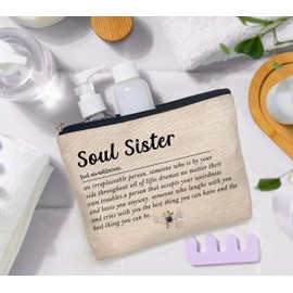 IWXYI Friend Makeup Bags,Friend Definition Makeup Bags With Zipper,Bestie Friend Makeup Bag Zipper Pouch Travel Toiletry Gifts For Women,Friend Gifts For Women,Friend Gifts