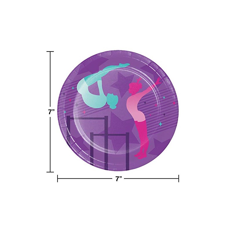 Gymnastics Party Dessert Plates, 8 ct