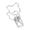 100pcs Binder Clip Hollow Cartoon Bear Long Tail Metal Paper