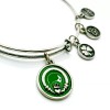 Solvar Celtic Irish Charm Adjust Bangle Bracelet Claddagh Trinity Knot