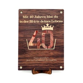 KJSXUUE Creative Wooden Money Gift for 40th Birthday, Wedding Gift, Travel Gift, Money Gifts Birthday Women/Men, Husband/Wife (40 Years)