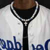 TYQSY 18-20 Inch Baseball Necklace, Rhinestone Bead Necklace, Baseball Cross