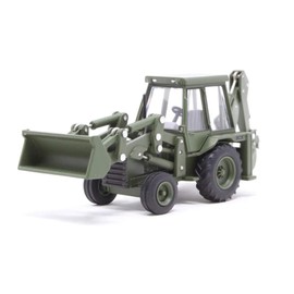 Oxford Die Cast JCB 3CX Backhoe Excavator (1980s) - Army
