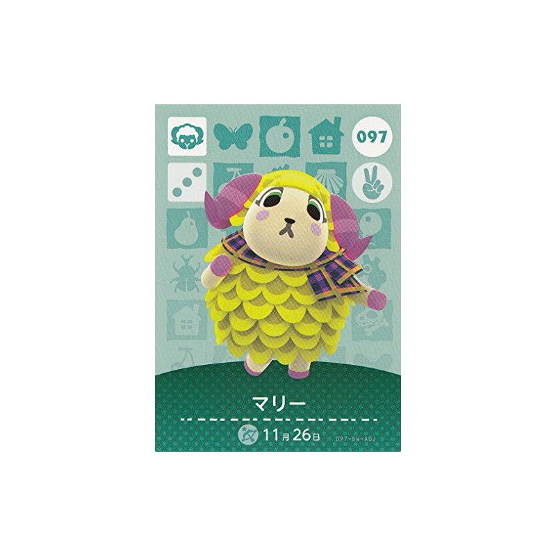 Animal Mori amiibo Card Vol. 1 Marie 097 (Normal)