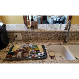 Caroline's Treasures PTW2074DDM "Beagle, Cats Back to School Dish Drying Mat" Absorbent Dish Drying Mat Pad for Kitchen Counter Dish Drainer Mat for Countertop, 14 x 21", Multicolor