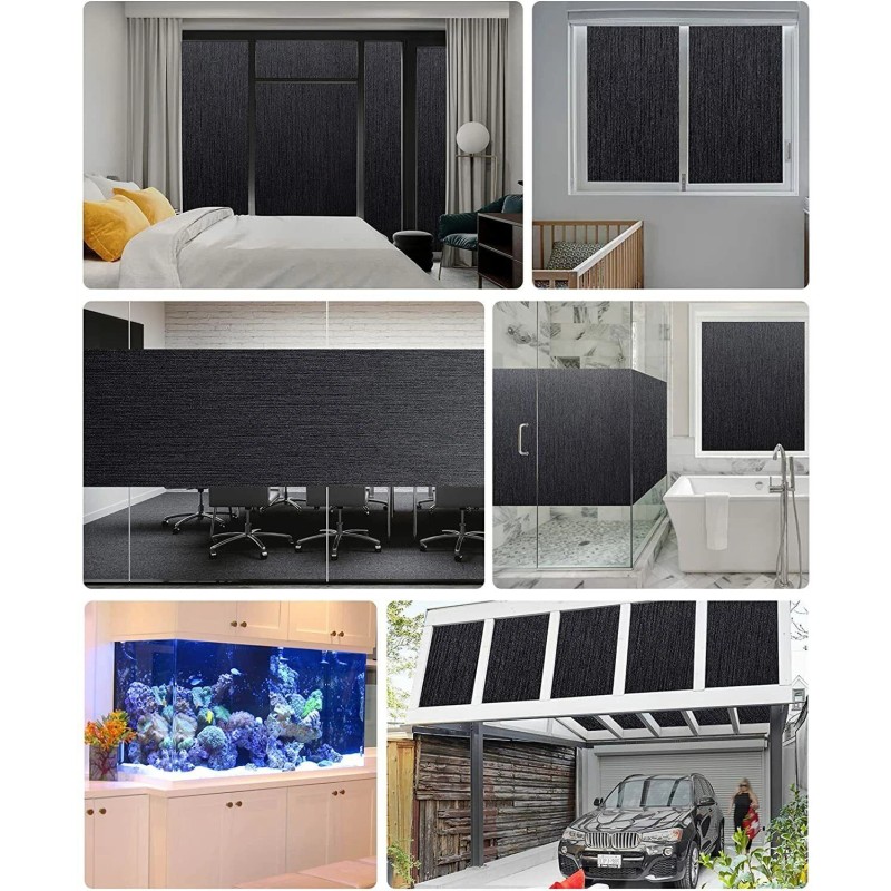 auto-conversion Blackout Window Film 100% UV Blocking Black Tinting Sun