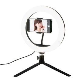 Ring Light, Smartphone Stand, Selfie, Actress, Light, Controller Included, 10 Inch Flexible Arm Lighting, LED Light, Shooting Tripod, Smartphone Stand Included, Photo, Youtube Lighting Kit, LED Ring
