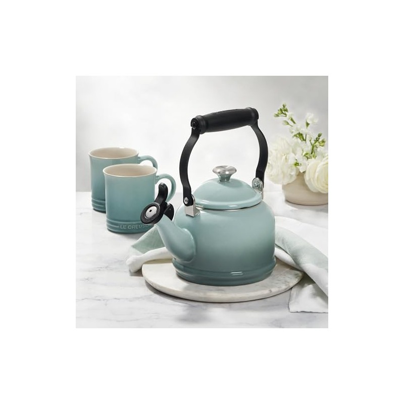 Le Creuset Enamel on Steel Demi Tea Kettle with Gold