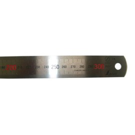 [Shinwa Rules] 30 cm Stainless Steel Rule, JIS Grade 1, with Red Numerals 14028