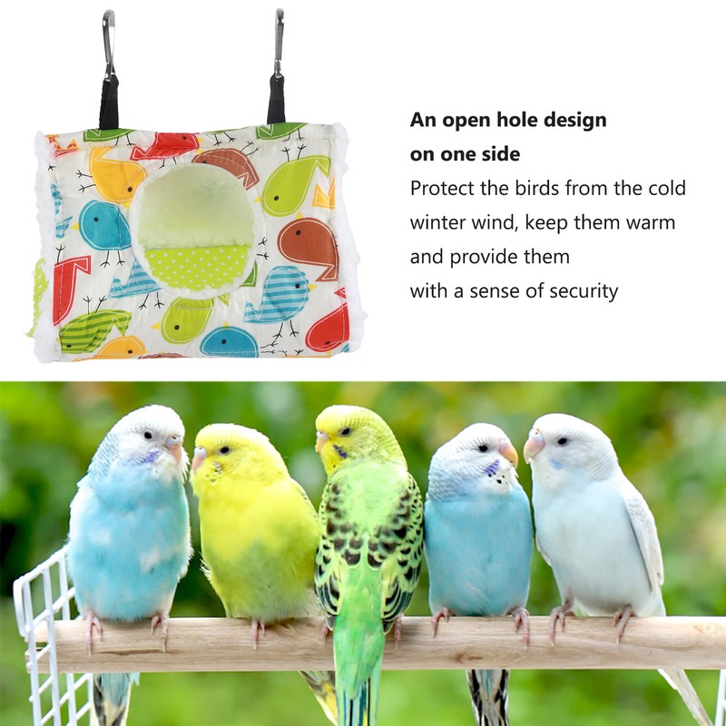 Pet Bird Winter Warm Hammock Thicken Hanging Parrot Triangle Nest