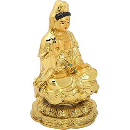 RIPE INDIA Poly Resin Vastu /Feng Shui Lady Buddha (Multicolour, 11 cm)