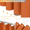BTTN 78 Inch Long Shower Curtain - Linen Textured Weighted