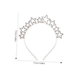Healeved 1Pc Star Design Rhinestone Headband Elegant Hair Hoop for Women for Weddings Birthdays Parties and Special Occasions