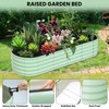 GarveeLife 8x2x2ft Raised Garden Bed,Galvanized Raised Bed,Garden Boxes Outdoor,Open-Ended Base