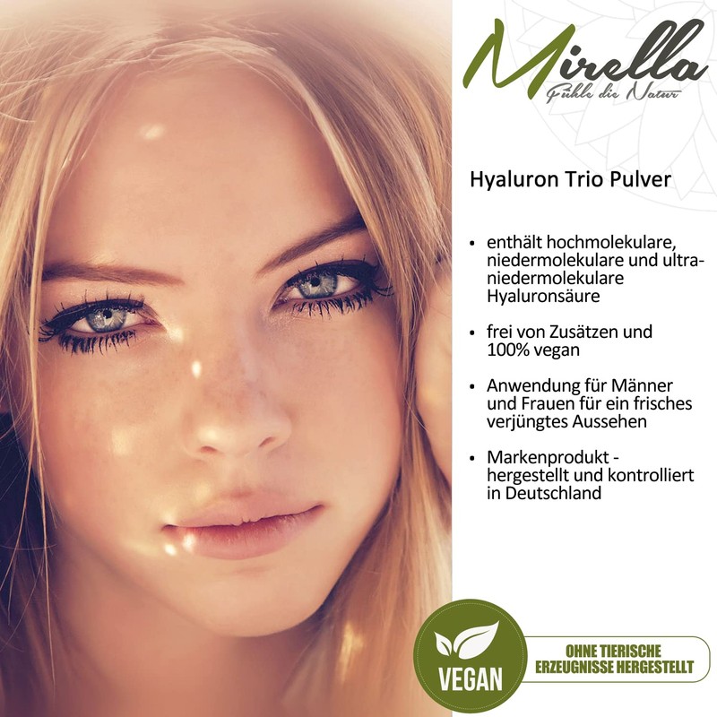 Pharmasports Mirella 15 g Vegan Hyaluronic Acid Powder Pure Trio