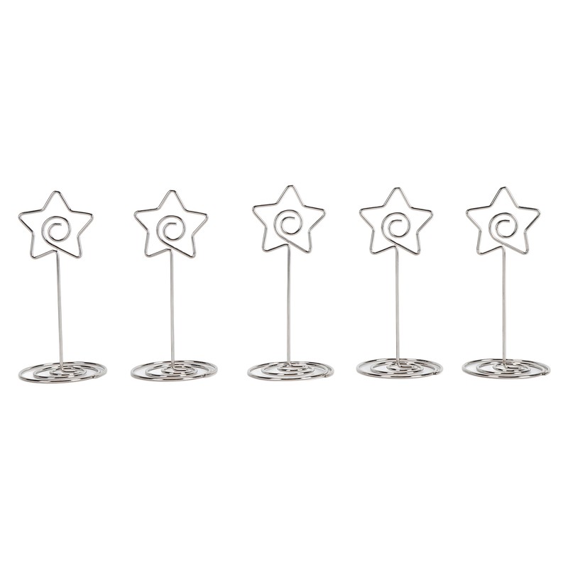 20PCS Desk Memo Clips Table Number Holder Star Shape Metal
