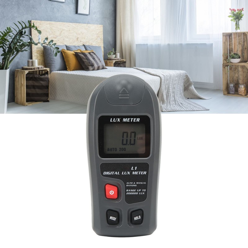 Illuminance Meter, Digital Light Meter, Luxmeter, Illuminance Tester, LCD Display,