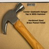 Premium Quality 1" Brass Finish Nailess Sawtooth Hanger - 10
