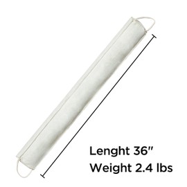 habibee 36" Heavy Duty Door Draft Stopper Weighted, Under Door Gap Filler Soundproofing, 2.4LB, Door Bottom Seal Blocker for Lights, Air and Noise, Beige