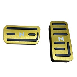 YANMW NBOX Pedal Cover, Brake Pedal, Compatible with Honda nbox n-box N-WGN N-WGN N-Wagon, NBOX Custom N-VAN Aluminum Foot Pedal, Brake Axle Cover, N-BOX JF5, JF6, Easy Installation (Yellow)