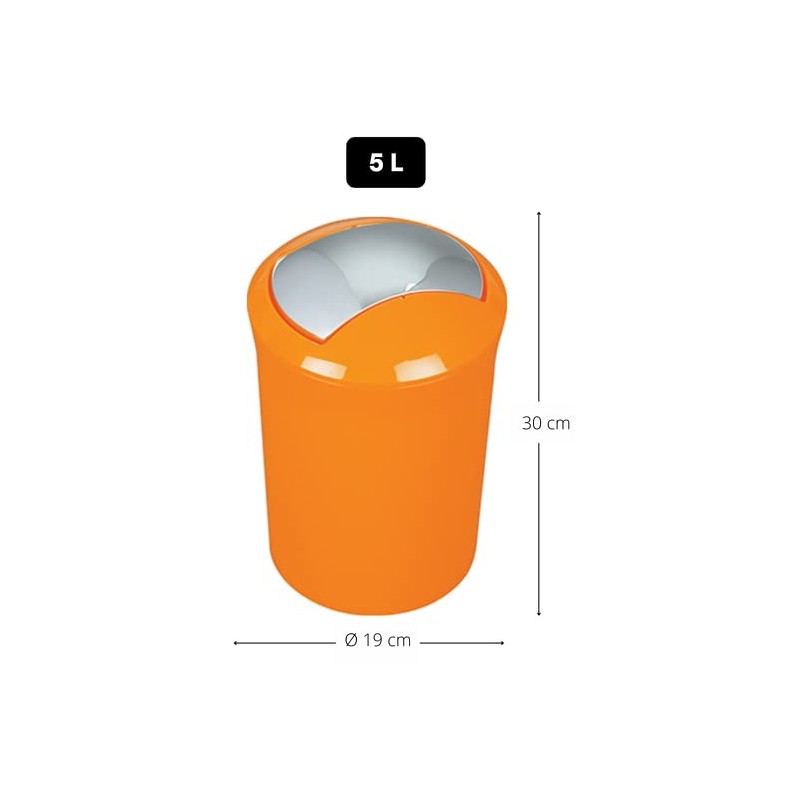 Spirella Sydney Acrylic Bin, Orange