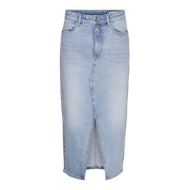 VERO MODA Female Denim Skirt VMVERI High Waist Long Skirt, Light blue (light blue denim)