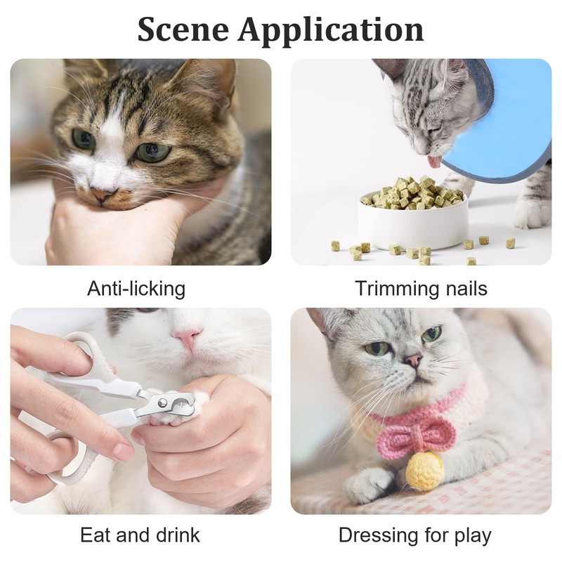 Cat Cone Collar Soft, Cat Recovery Collar to Stop Licking,