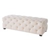 Christopher Knight Home Morris Fully Tufted Rectangular Ottoman, Ivory
