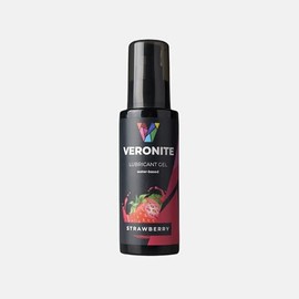 Veronite® Water-Based Flavoured Lubricant Gel – Strawberry – 100ml – Toy & Condom Safe – Silky Smooth Experience