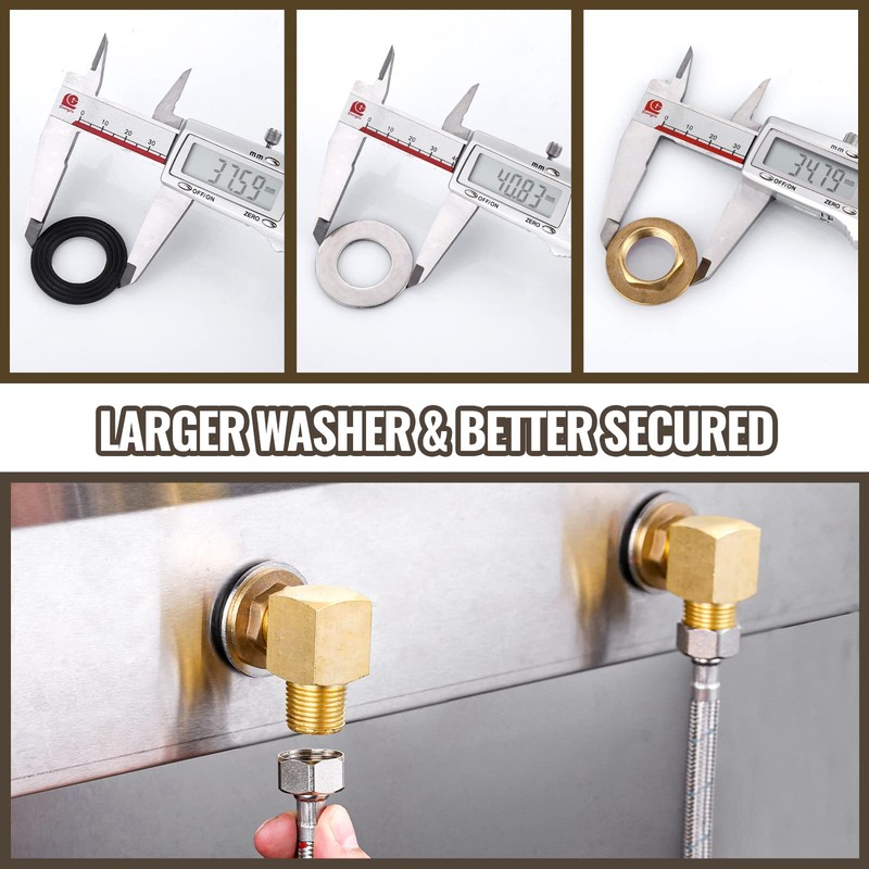 2PCS Installation Kit Commercial Faucet, iVIGA Wall Mounting Faucets Installation