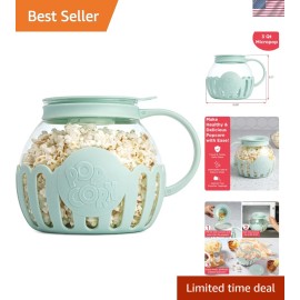 Gourmet Popcorn Maker with 3-Quart Capacity - Dishwasher Safe & Easy to Use