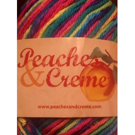 Peaches & Creme Yarn Psychedelic ~ 3 Pack ~ 95 Yards Each