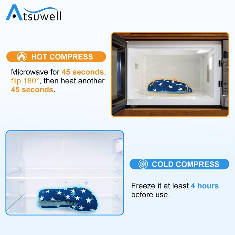 Atsuwell Neck Warmer Microwavable, Heated Neck Pillow Microwavable with Cotton