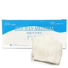 Daehanwijae folded gauze 3inchX3inchX8P 200 sheets dressing gauze / 대한위재 접은거즈 3inchX3inchX8P 200매 드레싱 거즈