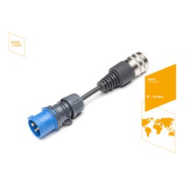Juice Booster Connector Single Phase, Blue Commando Socket CEE16 1ph / 230V/16A / 3.7kW Commando, Domestic, Industrial, Commercial, Camping, Marina Socket