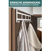 4smile Door Coat Rack for Hanging Inside - White Door