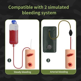 MEDTACEDU Wound Packing Trainer, Stop The Bleed Practice Kit, Wound Simulator Trainer, Bleeding Control Trainer, Multitask 2-in-1 First Aid Training Kit