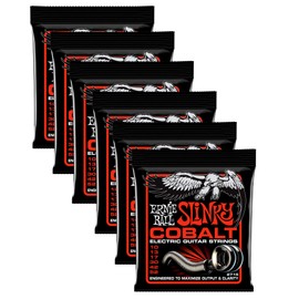6 PACK Ernie Ball Cobalt Skinny Top Heavy Bottom Electric Guitar Strings