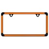 Orange Simulated Carbon Fiber On Black Powder Coated Thin Rim