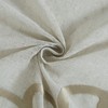 Velvet Textured Shower Curtain - 3D Scroll Appliqué Linen Design