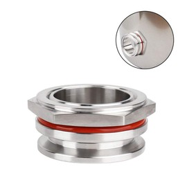 Bulkhead Compression Fitting, 1.5”TC Kettle Homebrew Weldless Bulkehad Compression Fitting 304 Stainless Steel Homebrew Kettle Bulkhead With Silicone Ring (1.5'')