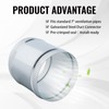 ZOWZEA 7 Inch Round Galvanized Steel Duct Connector - Metal
