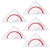 Set of 5 Geometry Triangle, Set Made of Hard Plastic,