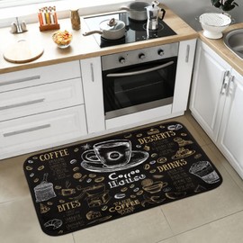 Coffee House Kitchen Mats Cakes Pattern Kitchen Rugs Mats 39 X 20 Non Slip Kitchen Floor Mat Doormat Soft Standing Mats Absorbent Bath Rug Runner Washable Carpet for Sink Area Home Decor
